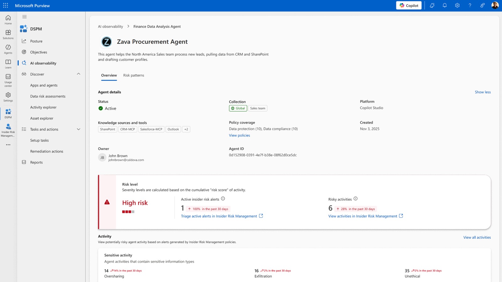 Agent 365 for security and compliance engineers